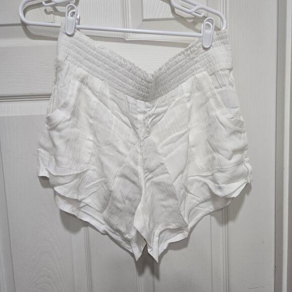 Prana shorts womens size xl white fernie hybrid swim beachy gauzy coverup - Picture 9 of 10